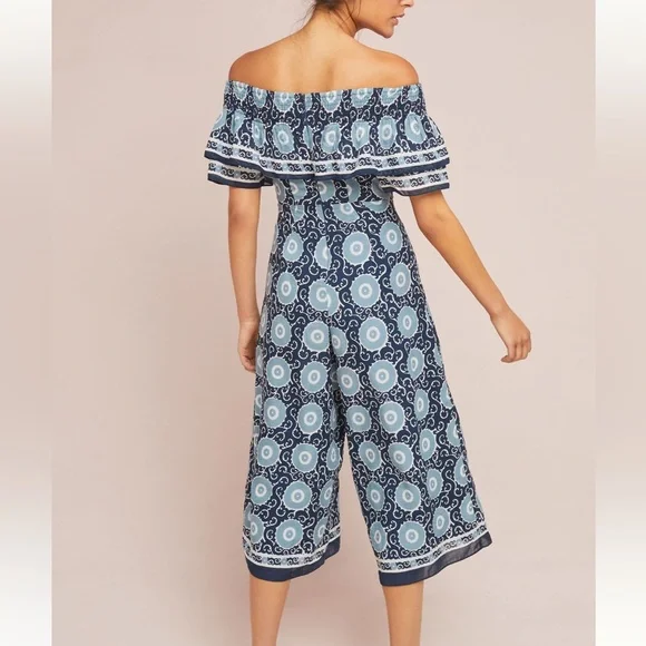 Anthropologie Kopal boho printed off shoulder jumpsuit - Picture 4 of 5